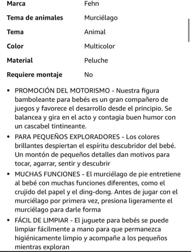 Fehn Murciélago de pie Fehn, juguete