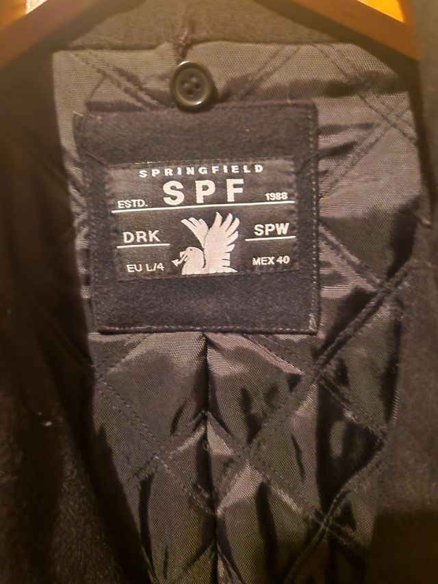 Abrigo negro hombre Springfield