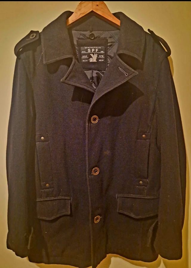 Abrigo negro hombre Springfield