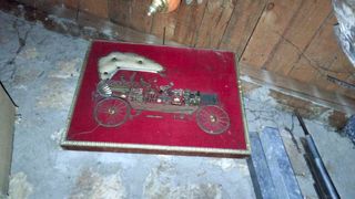 Cuadro coche antiguo piezas radio