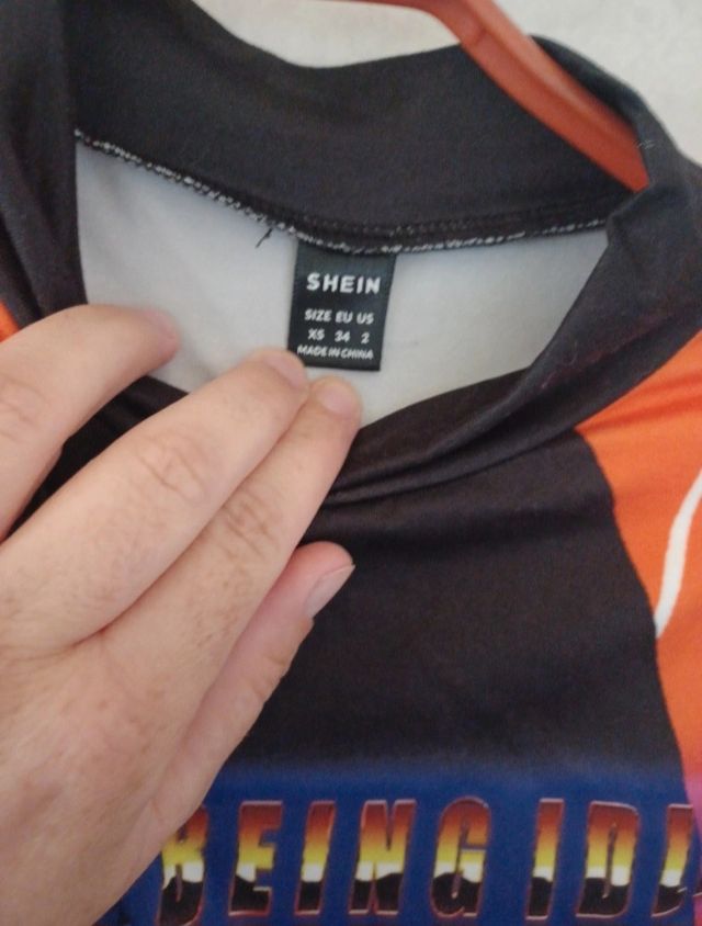 Body con estampado en llamas 