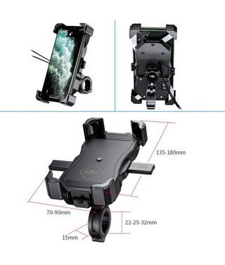 Soporte Mobile Para Moto Con Cargador