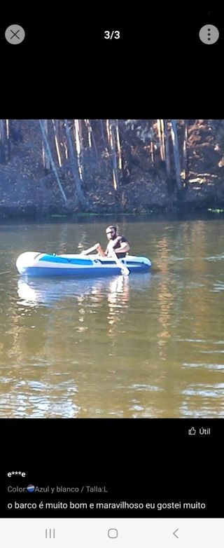 Barca inflable 272 × 135 cm Para 3adultos  y 1 niñ