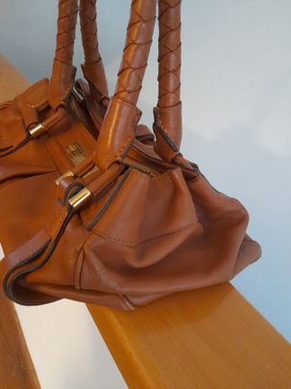 Borsa Burberry vintage in pelle marrone