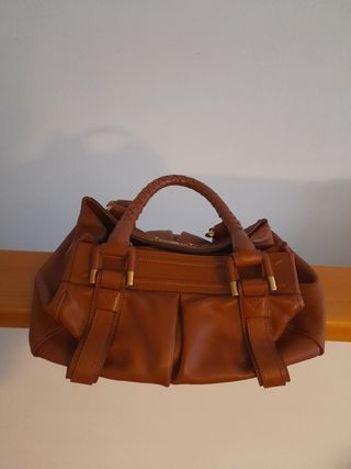 Borsa Burberry vintage in pelle marrone