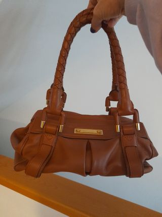 Borsa Burberry vintage in pelle marrone