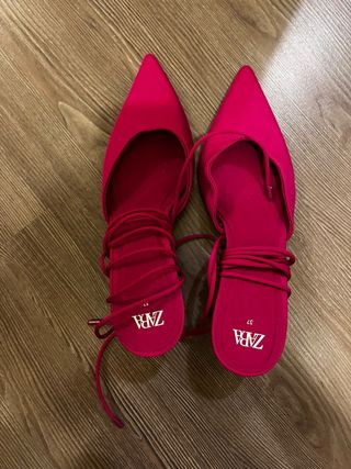 NUEVOS Kitten heel fucsia Zara 37
