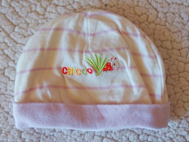 Cuffia + 1 fascia rosa per neonata