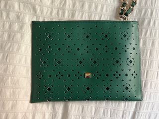 Bolso de mano verde Purificacion Garcia