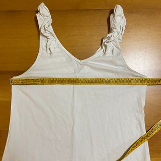 Top Canotta Senza Maniche Bianco Spalline Ricamate