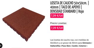 losetas de caucho 50cm x 50cm