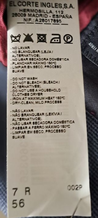 TRAJE CABALLERO EMIDIO TUCCI AZUL MARINO TALLA 56