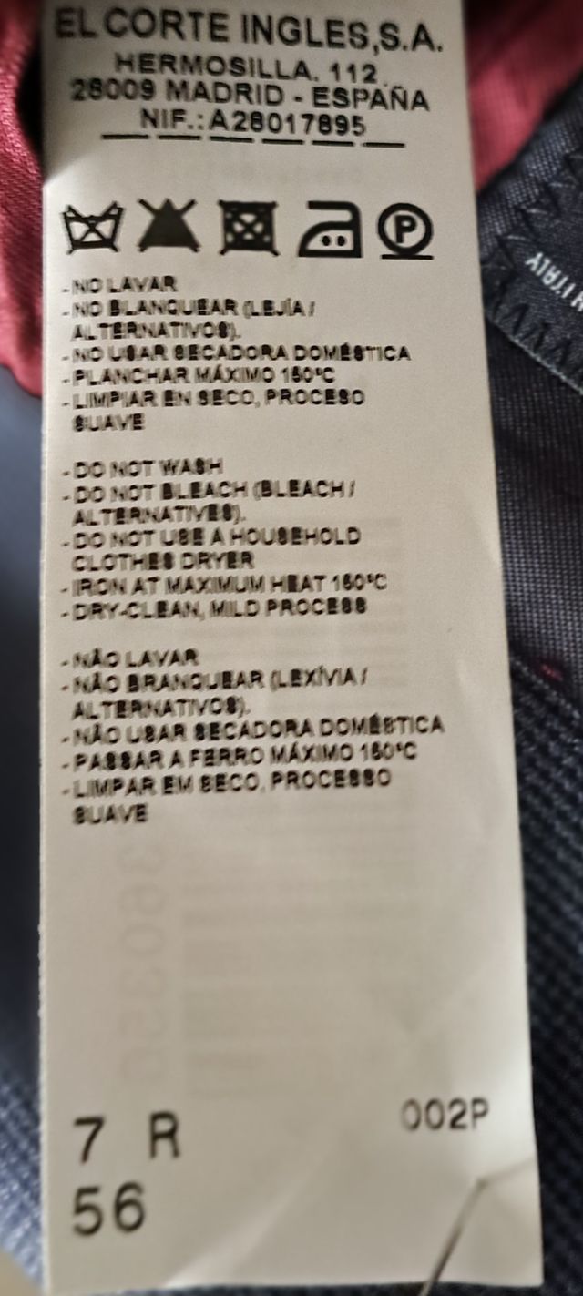 TRAJE CABALLERO EMIDIO TUCCI AZUL MARINO TALLA 56