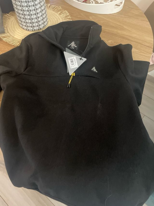 Felpa con zip colletto