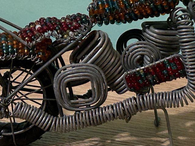 Modellino moto chopper fatto a mano