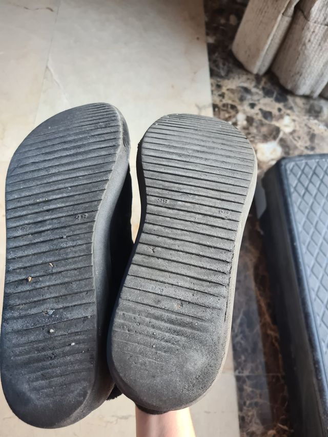 Botas cortas gamuza negras mujer talla 38