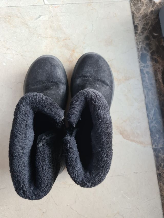 Botas cortas gamuza negras mujer talla 38