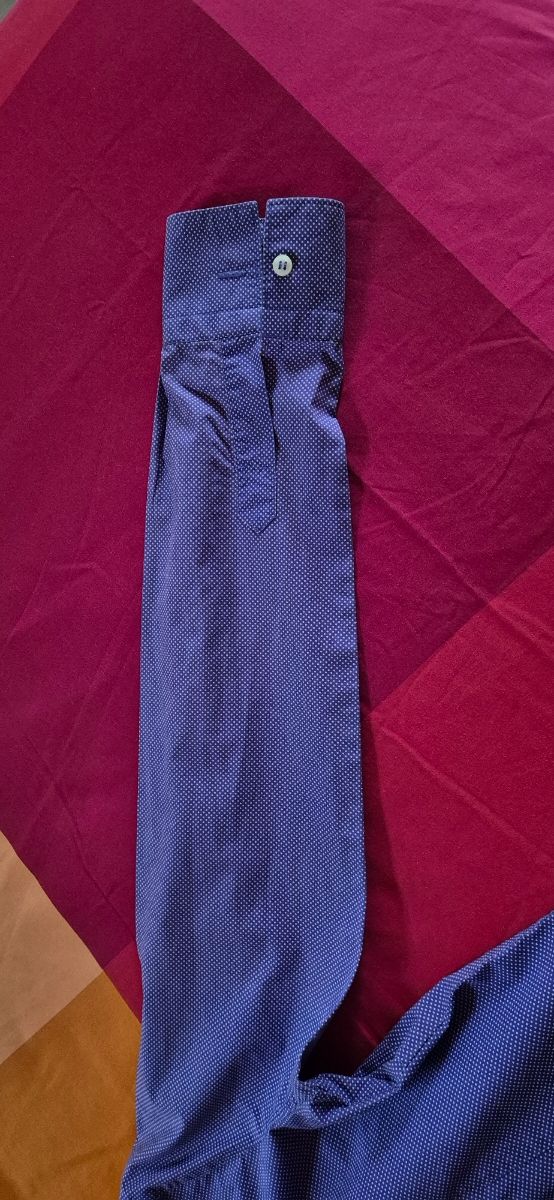 Camicia cotone marca Libero blu viola