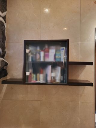 Mesa de cristal auxiliar