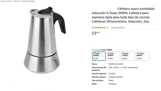 🔻➖44%🔻Cafetera Italiana