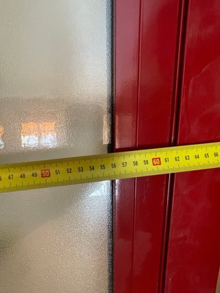 Puerta aluminio 60cm granate