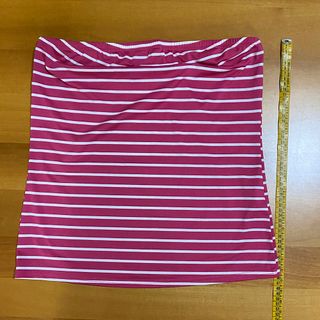 Shein Top A Righe L Spalle Scoperte Fucsia Rosa