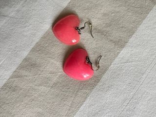 Pendientes rosas corazón