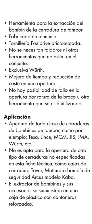 WURTH Extractor bombines