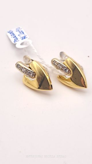 Pendientes Oro 18K y Circonitas 