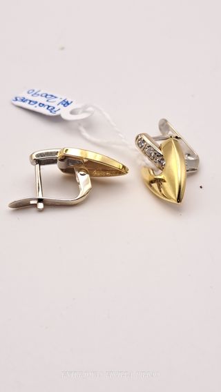 Pendientes Oro 18K y Circonitas 