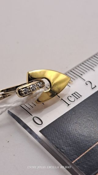 Pendientes Oro 18K y Circonitas 