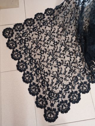 Antigua mantilla con peineta.