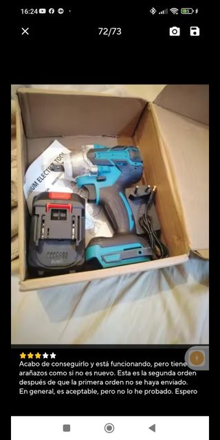 Llave de impacto 18 320Nm con 1batería, y cargador