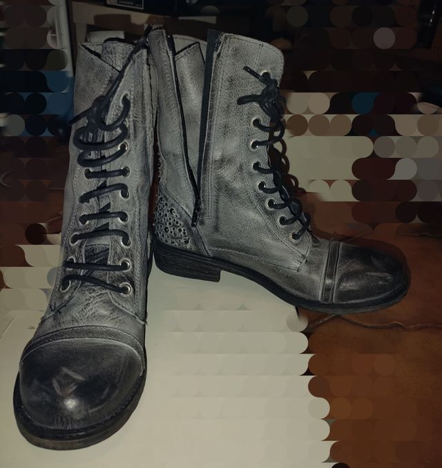 Stivaletti donna grigi con zip