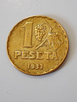 moneda de España, 1937 de
La Republica 