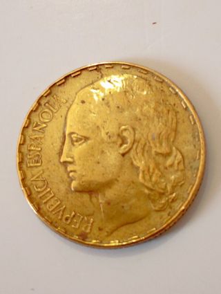 moneda de España, 1937 de
La Republica 