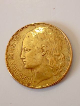 moneda de España, 1937 de
La Republica 