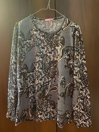 Camiseta manga larga estampada