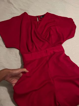 Mono largo de fiesta rojo de Zara talla XS/S