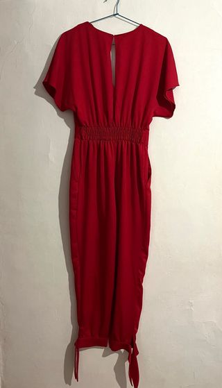 Mono largo de fiesta rojo de Zara talla XS/S