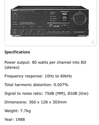 Amplificador Tecnics SU-X880 de Segunda mano por 190 EUR en