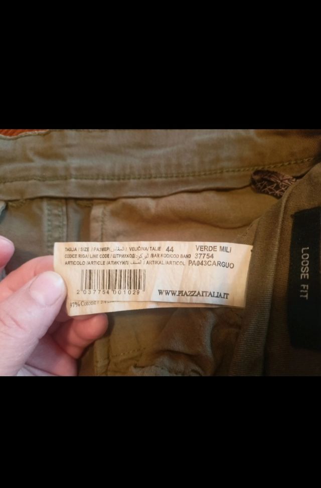 Pantalone cargo verde militare