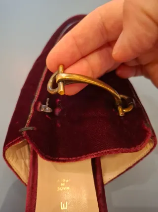 Zapatos terciopelo burdeos n38,5