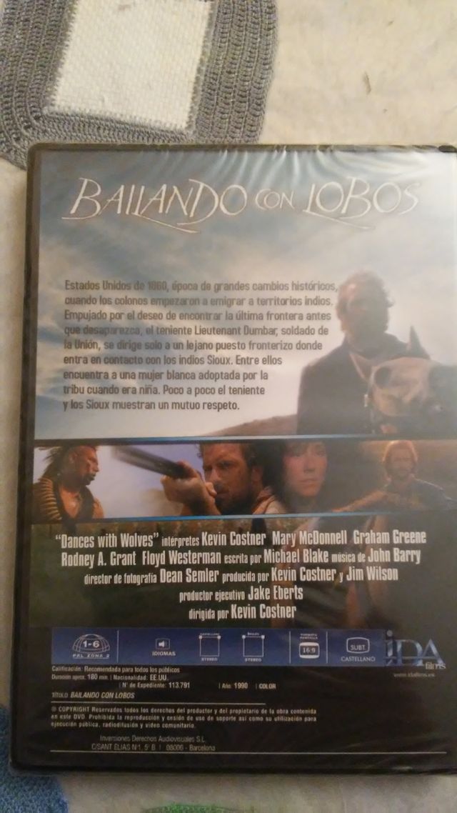 DVD Bailando con Lobos sin abrir