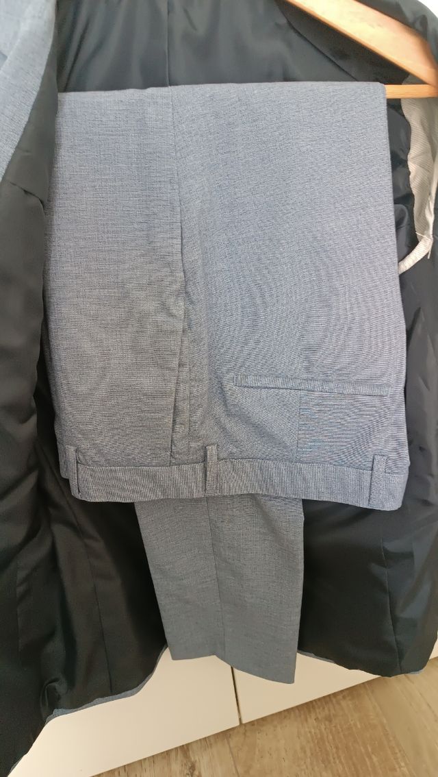 Traje chaqueta hombre azul h&m