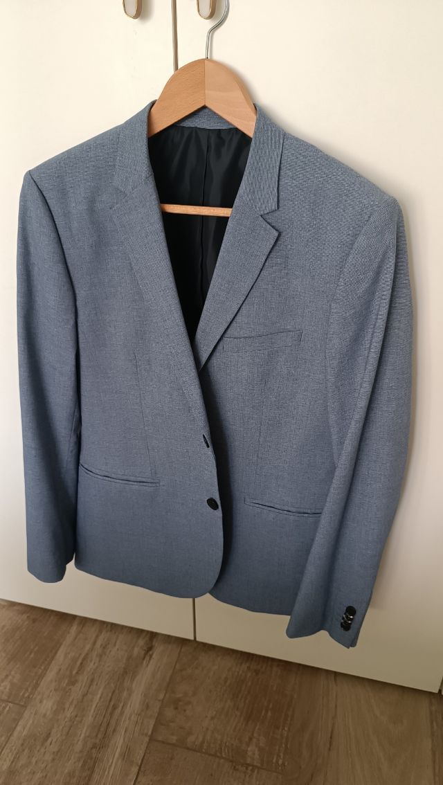 Traje chaqueta hombre azul h&m