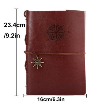 Diario taccuino Viaggio Pelle Vintage anelli A5
