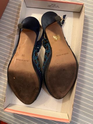 Zapatos tacón azules