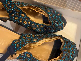 Zapatos tacón azules