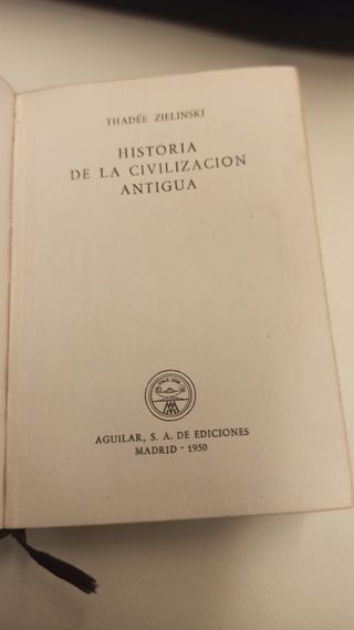 HISTORIA DE LA CIVILIZACIÓN ANTIGUA.